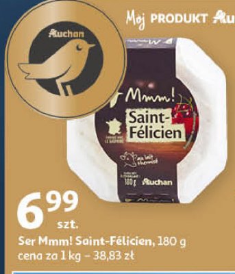 Ser podpuszczkowy dojrzewający saint-felicien Auchan mmm! promocja