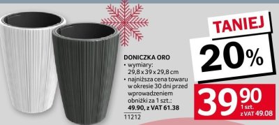 Doniczka Oro różne kolory promocja w Selgros