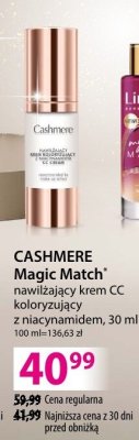 Krem CC CASHMERE Magic Match nawilżający koloryzujący z witaminami 30 ml promocja w Hebe