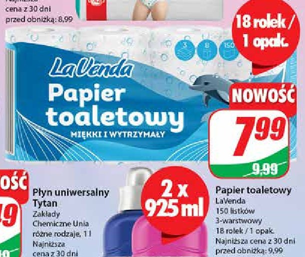 Papier toaletowy mi臋kki i wytrzyma艂y Lavenda promocja