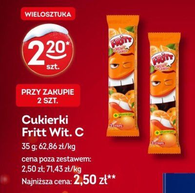 Cukierki Fritt Wit. C promocja w Żabka