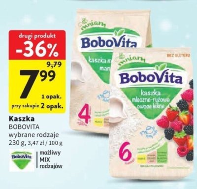 Kaszka Bobovita wybrane rodzaje 230g promocja w Intermarche
