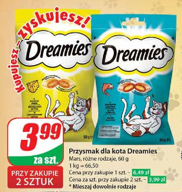 Przysmak dla kota z łososiem Dreamies promocja