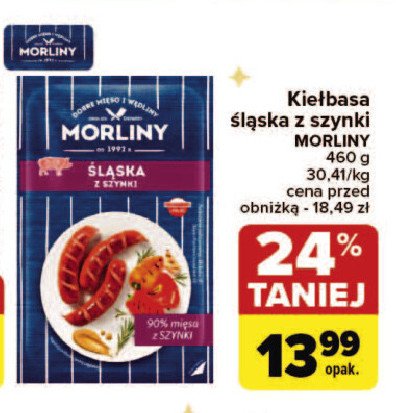 Kiełbasa śląska z szynki Morliny promocja