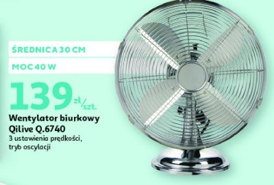 Wentylator biurkowy q.6740 Qilive promocja