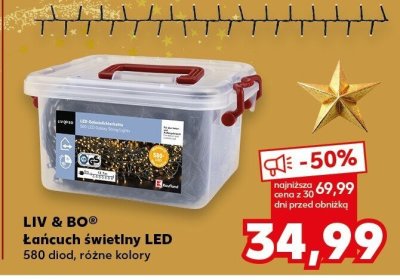 Łańcuch świetlny LED 580 diod, różne kolory promocja w Kaufland