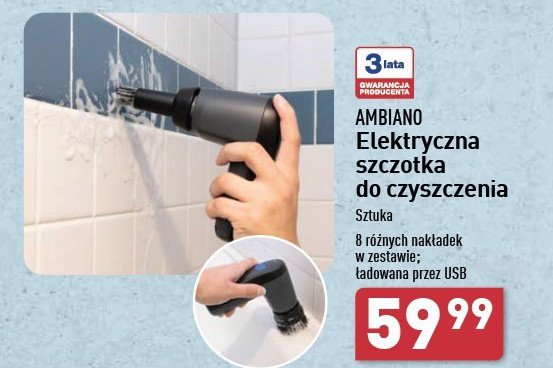 Szczotka elektryczna do czyszczenia AMBIANO promocja w Aldi