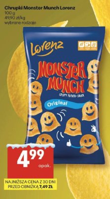 Chrupki Monster Munch Lorenz promocja w Delikatesy Centrum