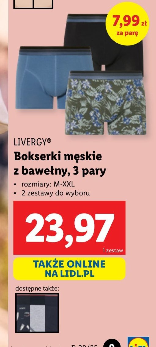 Bokserki męskie m-xxl Livergy promocja w Lidl