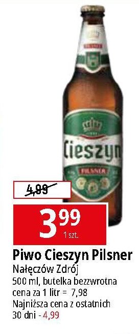 Piwo Cieszyn pilsner promocja