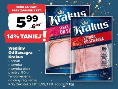 Szynka biała Od Szwagra  promocja w Netto
