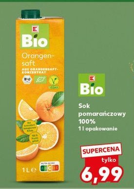 Sok pomarańczowy K-classic bio promocja w Kaufland