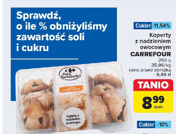 Ciastka kruche z nadzieniem morelowym Carrefour targ świeżości promocja