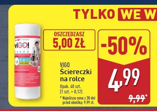 Ściereczki na rolce uniwersalne Vigo! promocja