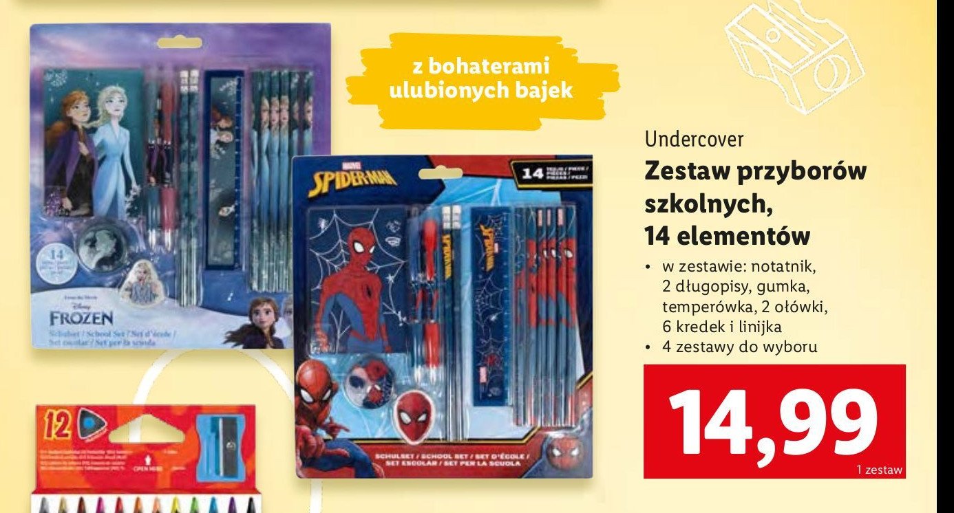 Zestaw przyborów szkolnych spider-man UNDER COVER promocja