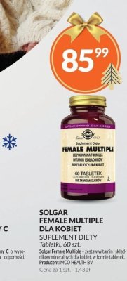 Suplement diety Solgar Female Multiple dla kobiet tabletki 60 szt. promocja w DOZ.PL