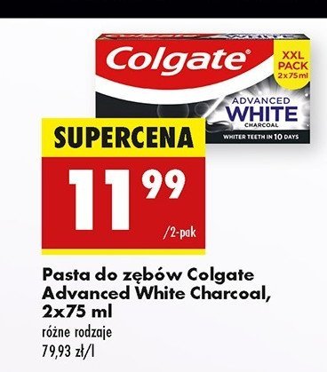 Pasta do zębów charcoal Colgate advanced white promocja w Biedronka