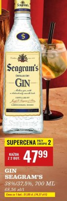 Gin Seagram's 700 ml promocja w Biedronka