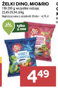 Żelki dinozaury Mio&rio promocja