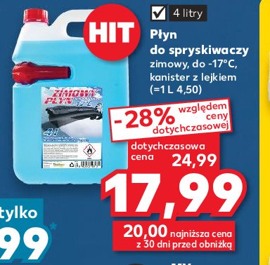 Zimowy płyn do spryskiwaczy promocja w Kaufland