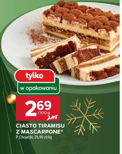 Tiramisu z mascarpone Chojecki promocja