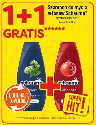 Szampon do mycia włosów Schauma Men promocja w POLOmarket