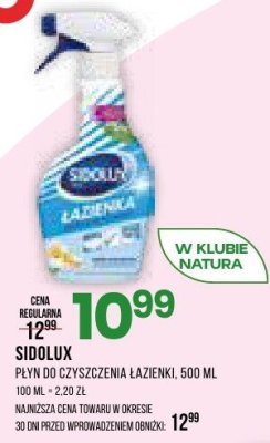 Płyn do czyszczenia SIDOLUX łazienka promocja w Drogerie Natura