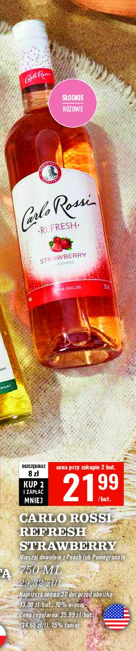Wino Carlo rossi refresh strawberry promocja