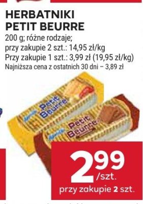 Herbatniki Petit Beurre promocja w Stokrotka