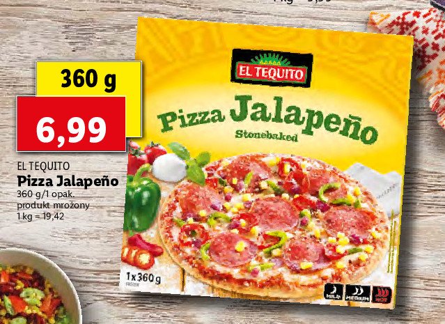 Pizza jalapeno El tequito promocja