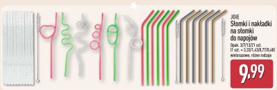 Słomki i nakładki na słomki do napojów  promocja w Aldi