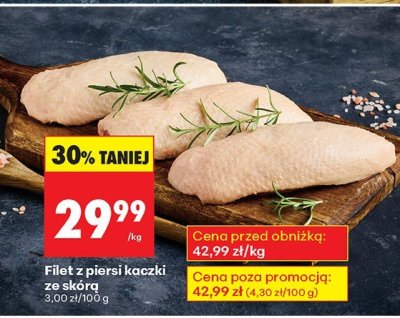 Filet z piersi kaczki ze skórą promocja w Biedronka