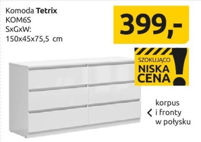 Komoda Tetrix KOM6S SxGxW: 150x45x75,5 cm promocja w Black Red White
