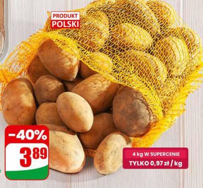 Ziemniaki jadalne 4 kg promocja w Dino