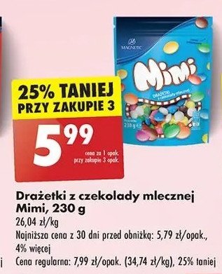 Draże z mlecznej czekolady Mimi promocja