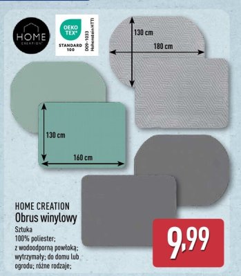 Obrus winylowy Home Creation promocja w Aldi