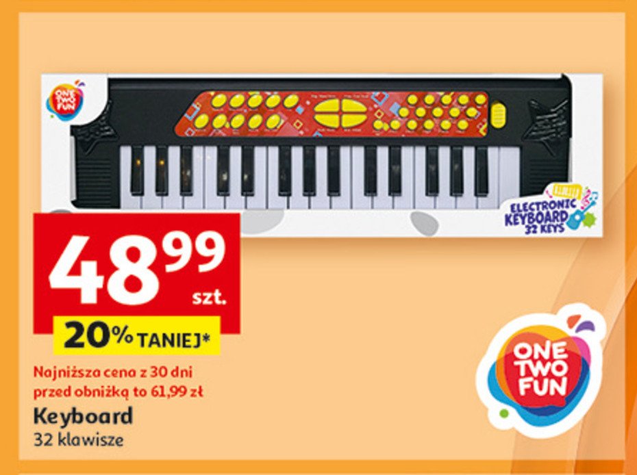 Keyboard 32 klawiszy One two fun promocja