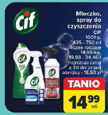 Spray odtłuszczacz Cif perfect finish promocja w Carrefour Market