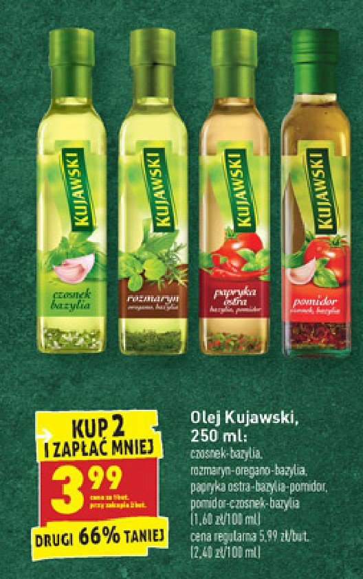 Olej rozmaryn oregano bazylia Kujawski ze smakiem Kujawski kruszwica promocja