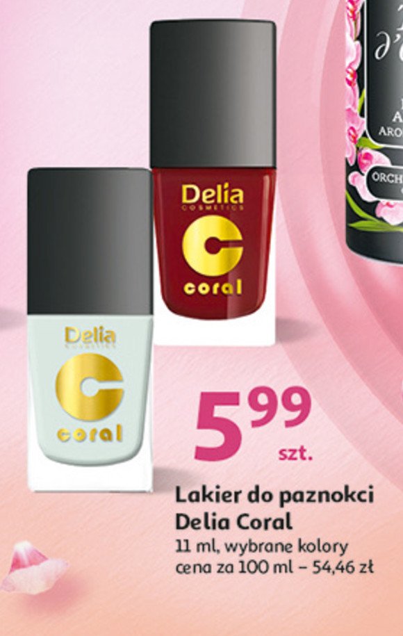 Lakier hybrid gel czerwony DELIA CORAL promocja w Auchan