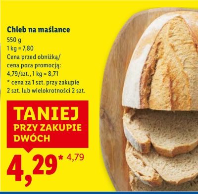 Chleb na maślance Lidl promocja w Lidl