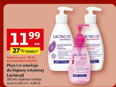 Płyn lub emulsja do higieny intymnej Lactacyd, wybrane rodzaje promocja w Auchan