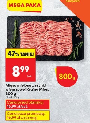 Mięso mielone z szynki wieprzowej  promocja w Biedronka