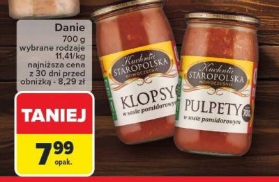 Danie w słoiku 700 g, wybrane rodzaje Kuchnia Staropolska promocja w Carrefour