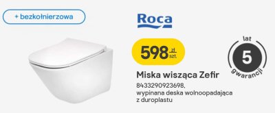Miska wisząca Zefir Roca promocja w Castorama