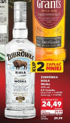 Wódka Żubrówka Biała 0,5 l  promocja w Kaufland