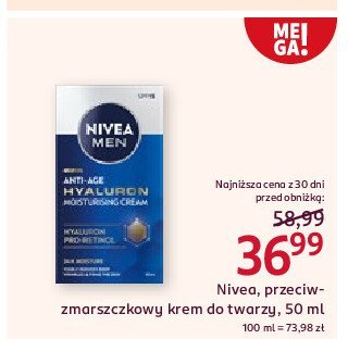 Krem przeciwzmarszczkowy do twarzy Nivea men hyaluron promocja