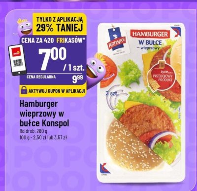 Hamburger wieprzowy w bułce  promocja w POLOmarket