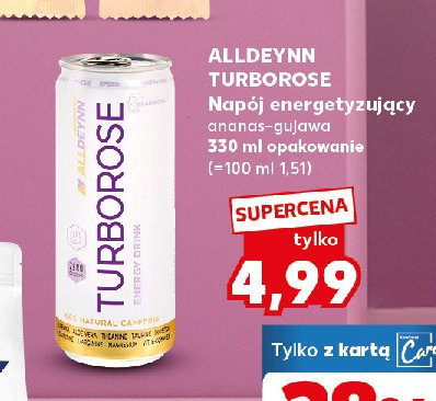 Napój turborose zero cukru Alldeynn promocja