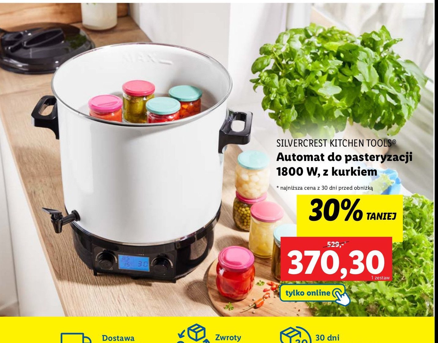 Automat do pasteryzacji 1800 w z kurkiem Silvercrest promocja